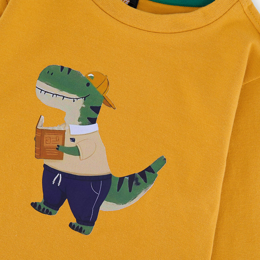 T-shirt Petit Dino 3-6ans-Deux par Deux-2X2-J20T70-2290-CLÉMENT