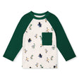 T-shirt Raglan Petit Dinos 3-6ans-Deux par Deux-Gris-3-2X2-J20T72-2J263-CLÉMENT