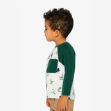 T-shirt Raglan Petit Dinos 3-6ans-Deux par Deux-2X2-J20T72-2J263-CLÉMENT