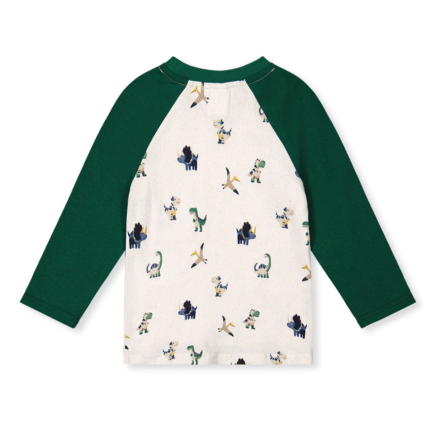 T-shirt Raglan Petit Dinos 3-6ans-Deux par Deux-2X2-J20T72-2J263-CLÉMENT