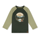 T-shirt Raglan Boys 3-6ans-Deux par Deux-Forêt-3-2X2-J20U69-3014B-CLÉMENT