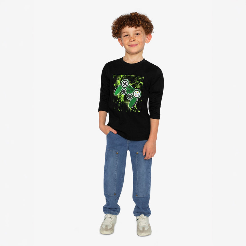 T-shirt Jeux Video Boys 7-10ans-Deux par Deux-2X2-J20U71-999C-CLÉMENT
