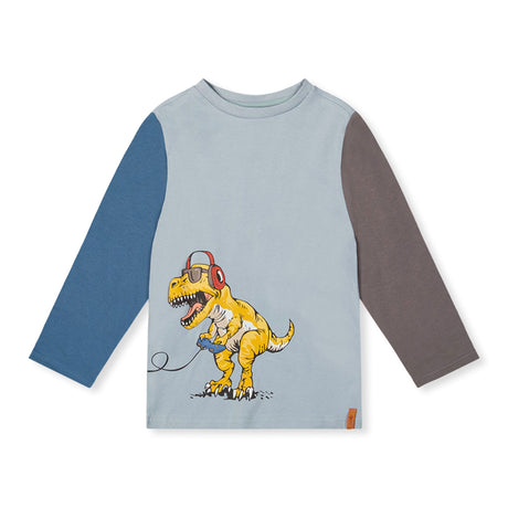 T-shirt Dinos Boys 3-6ans-Deux par Deux-Bleu-3-2X2-J20U74-4015B-CLÉMENT