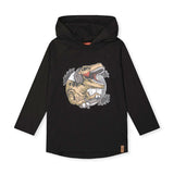 Tshirt Capuchon Dinos Boys7-10ans-Deux par Deux-Noir-7-2X2-J20U75-999C-CLÉMENT