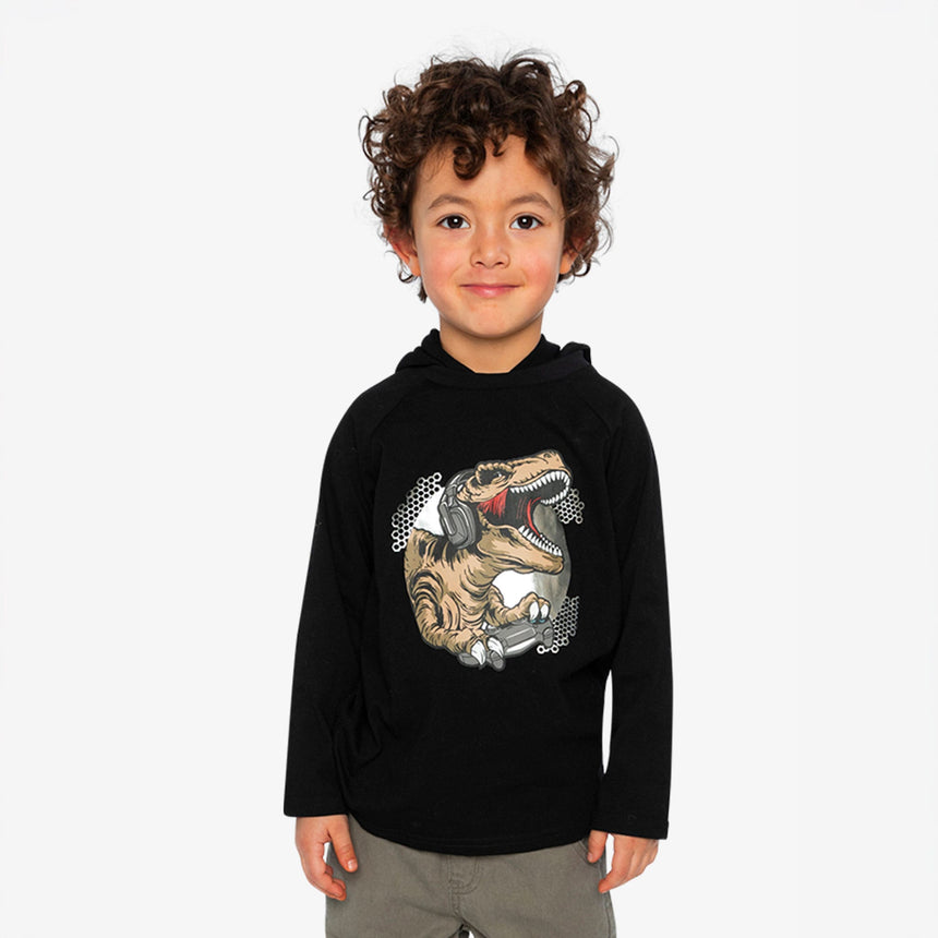 Tshirt Capuchon Dinos Boys7-10ans-Deux par Deux-2X2-J20U75-999C-CLÉMENT