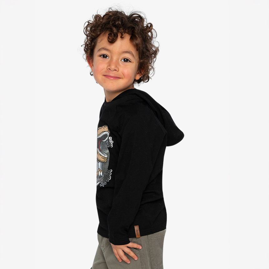 Tshirt Capuchon Dinos Boys7-10ans-Deux par Deux-2X2-J20U75-999C-CLÉMENT