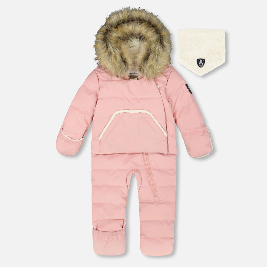 Habit de Neige Une Pièce Rose 6-30mois-Deux par Deux-Rose-6 m-2X3-H10B701-637-CLÉMENT