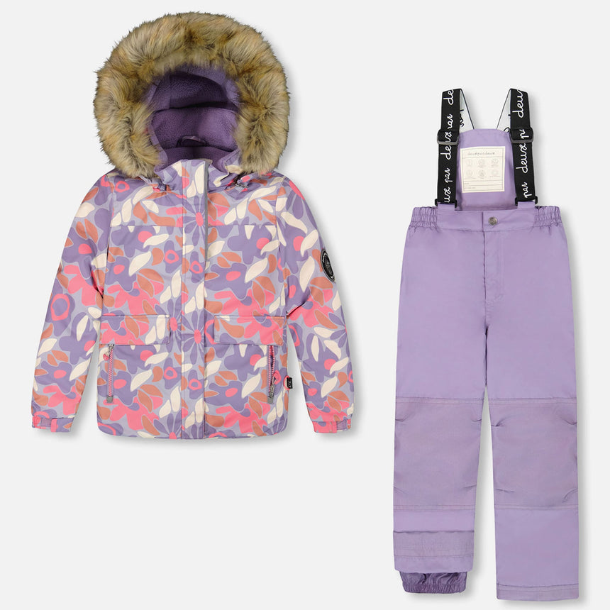 Habit de Neige Fleurs Lilas 2-8ans-Deux par Deux-Lilas-2-2X3-H10DG80-592-CLÉMENT