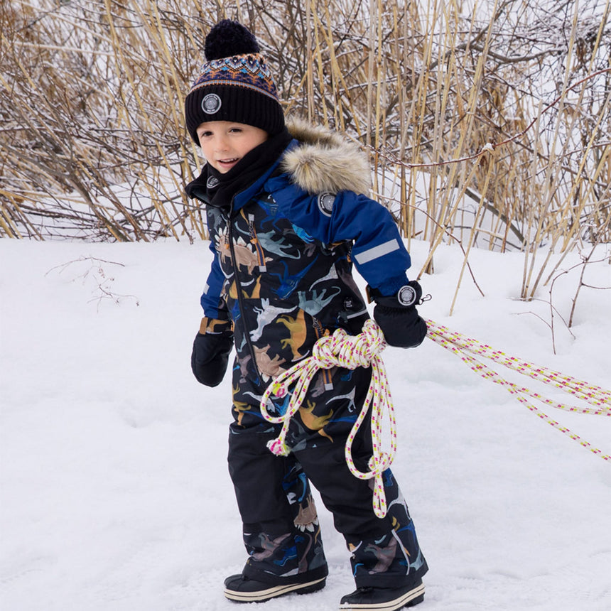 Habit de Neige Une Pièce Dinos 2-6ans-Deux par Deux-2X3-H10PB74-026B-CLÉMENT
