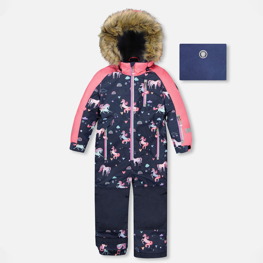Habit de Neige Une Pièce Licornes 2-6ans-Deux par Deux-Marine-2-2X3-H10PG71-037B-CLÉMENT