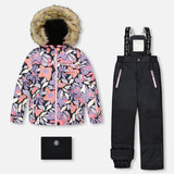 Habit de Neige Fleurs Retro 2-6ans-Deux par Deux-Noir-2-2X3-H10PG85-999B-CLÉMENT