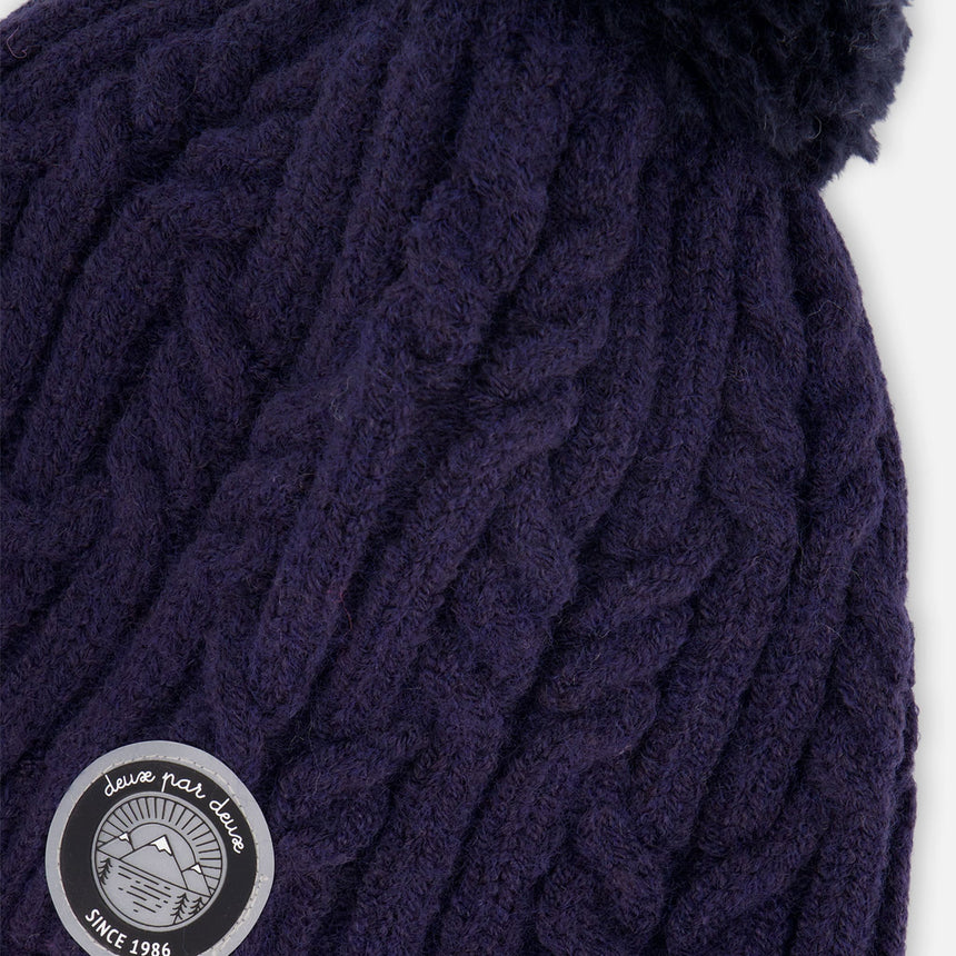 Tuque Tricot Marine 2-12ans-Deux par Deux-2X3-H10XT1-479-CLÉMENT
