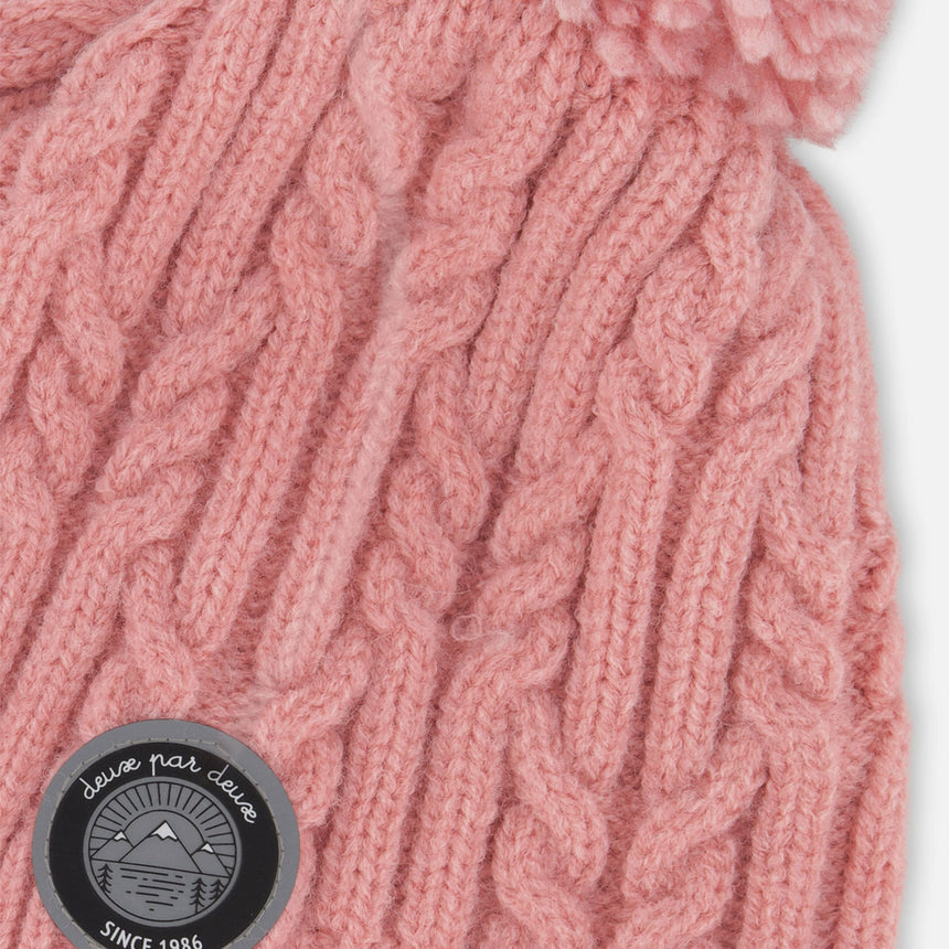 Tuque Tricot Rose 2-12ans-Deux par Deux-2X3-H10XT1-637-CLÉMENT
