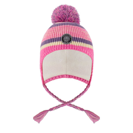 Tuque Tricot Rayée 2-14ans-Deux par Deux-Rose-2-4-2X3-H10Z05-CLÉMENT