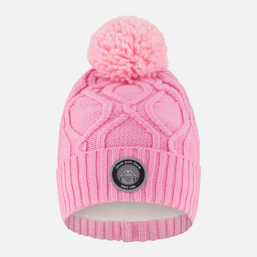 Tuque Tricot Rose 2-14ans-Deux par Deux-Rose-2-4-2X3-H10Z14-624B-CLÉMENT