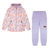 Ensemble Extérieur Deux Pièces Fleurs 7-12ans-Deux par Deux-Rose-7-2X3-H30W52-004C-CLÉMENT