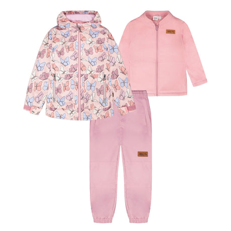Ensemble Extérieur 3-en-1 Papillons 12-24mois-Deux par Deux-Rose-12 m-2X3-H30W53-007A-CLÉMENT