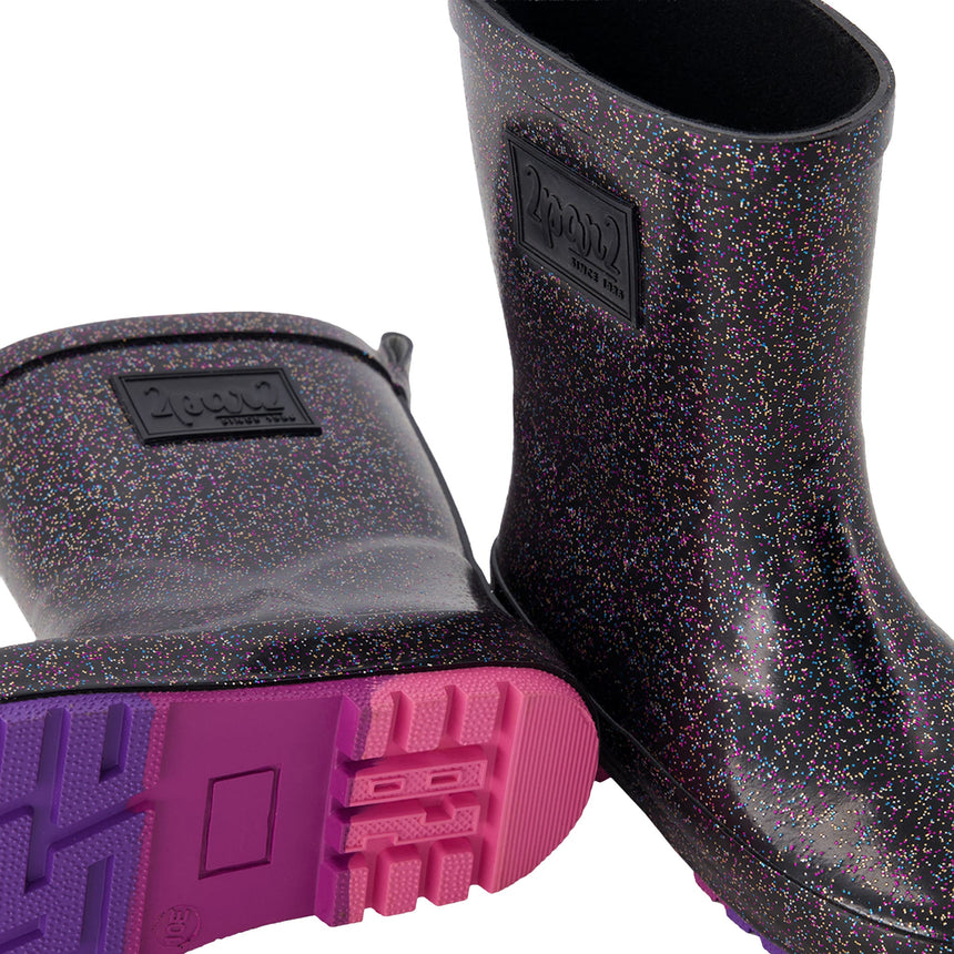Botte de Pluie Noire Brillante Pointures 4-3-Deux par Deux-2X3-H30WB10-169-CLÉMENT