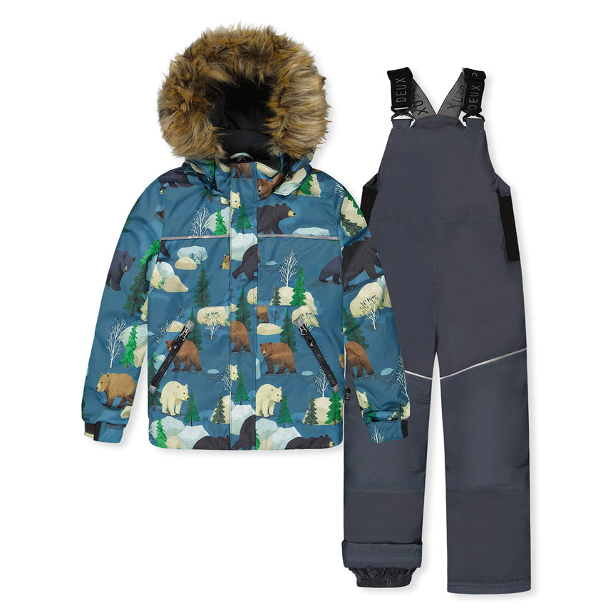 Habit de Neige Ours 2-8ans-Deux par Deux-Charcoal-2-2X3-J10DB40-052-CLÉMENT