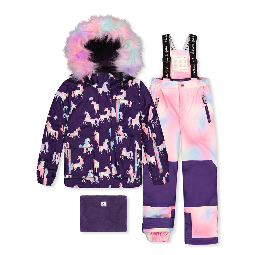 Habit de Neige Licornes 7-12ans-Deux par Deux-Mauve-7-2X3-J10PG91-035C-CLÉMENT