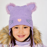 Tuque Tricot Mauve Chat 6-24mois-Deux par Deux-2X3-J10Z18B-513A-CLÉMENT
