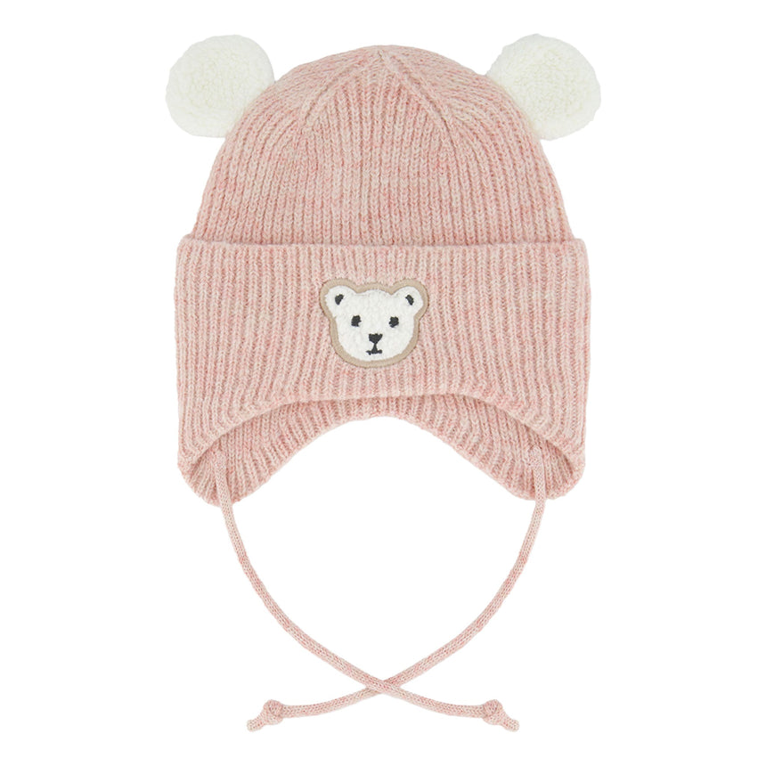 Tuque Tricot Rose Ours 3-36mois-Deux par Deux-Rose-3-6 m-2X3-J10ZA03-622-CLÉMENT