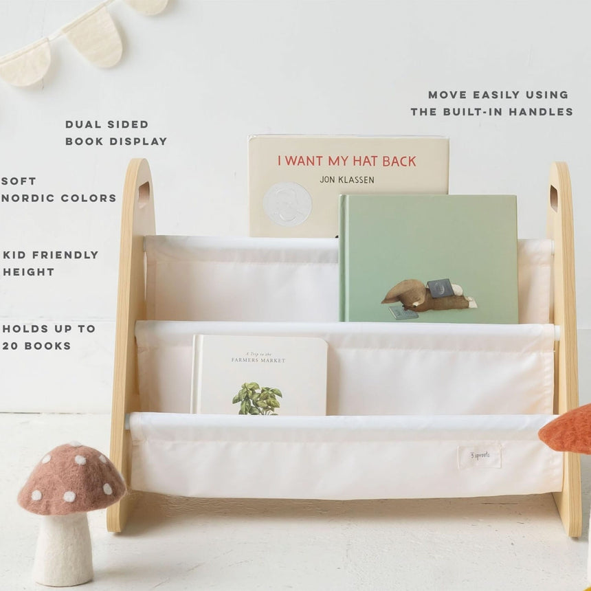 Étagère à Livres Portative - Beige-3 Sprouts-3SP-CMBSCR-CLÉMENT