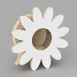 Banque en Bois - Marguerite Blanche-Abricotine-ABI-TIRF003-CLÉMENT