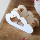 Banque en Bois - Nuage Blanc-Abricotine-ABI-TIRN003-CLÉMENT