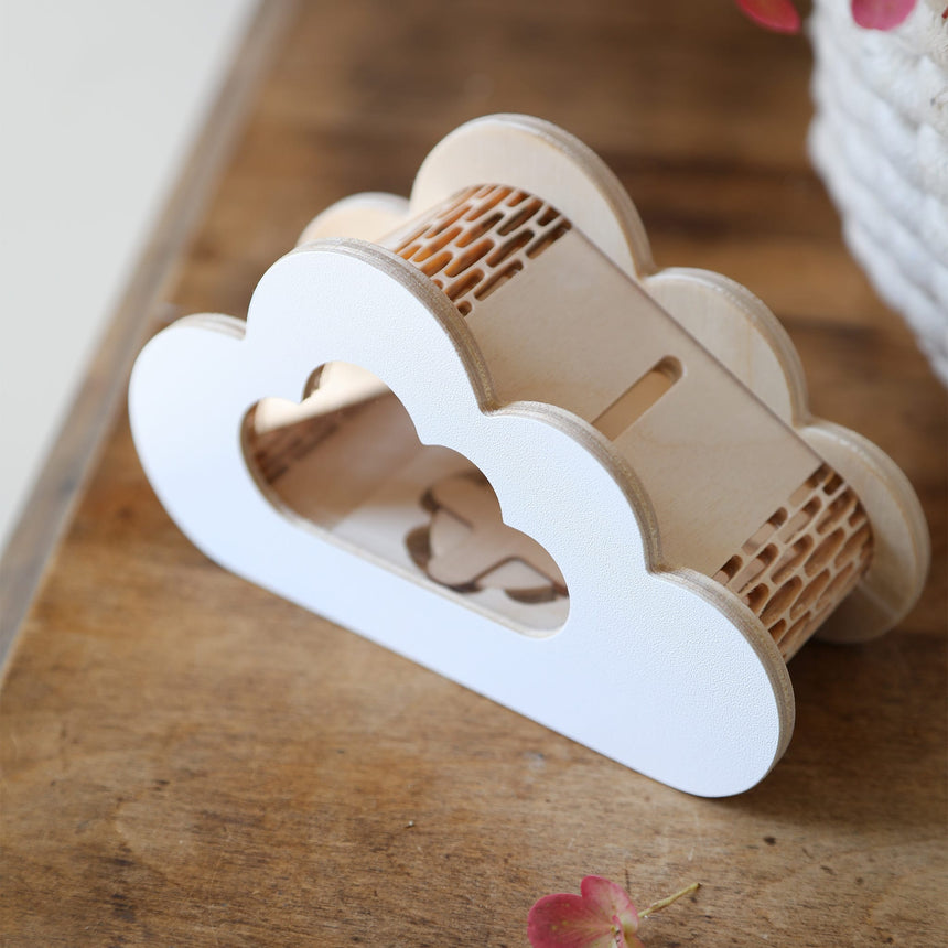 Banque en Bois - Nuage Blanc-Abricotine-ABI-TIRN003-CLÉMENT
