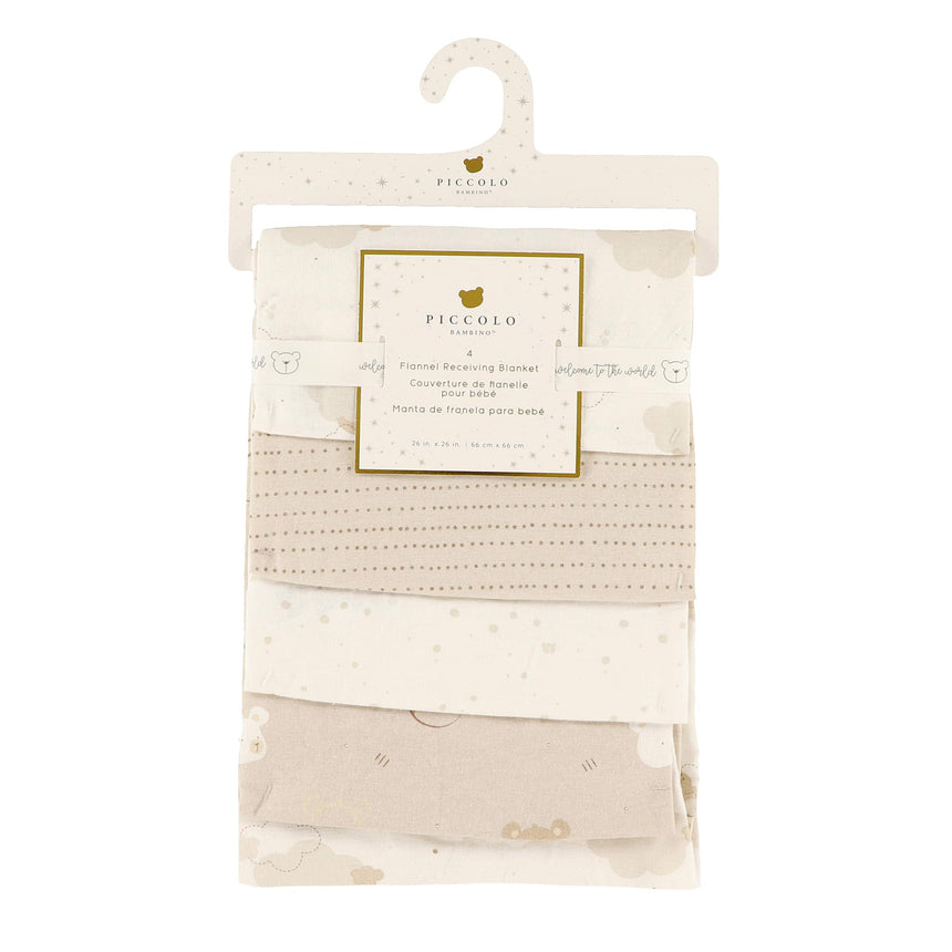 Couvertures de Flanelle (4) - Beige-Piccolo Bambino-ABN-PBD04N01E3BG-CLÉMENT