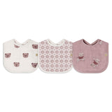 Bavoirs en Mousseline (3) - Ours Rose-Piccolo Bambino-ABN-PBF06M99E3PK-CLÉMENT