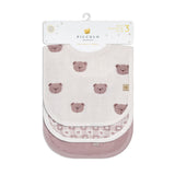 Bavoirs en Mousseline (3) - Ours Rose-Piccolo Bambino-ABN-PBF06M99E3PK-CLÉMENT