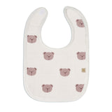 Bavoirs en Mousseline (3) - Ours Rose-Piccolo Bambino-ABN-PBF06M99E3PK-CLÉMENT