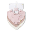 Bavoirs(3)+ Jouet de dentition - Ours Rosé-Piccolo Bambino-ABN-PBMS6J99G3PK-CLÉMENT