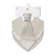 Bavoirs (3)+ Peluche Doudou - Ours Beige-Piccolo Bambino-ABN-PBMS7J99G3BG-CLÉMENT