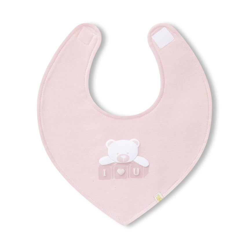 Bavoirs(3) + Peluche Doudou - Ours Rosé-Piccolo Bambino-ABN-PBMS7J99G3PK-CLÉMENT