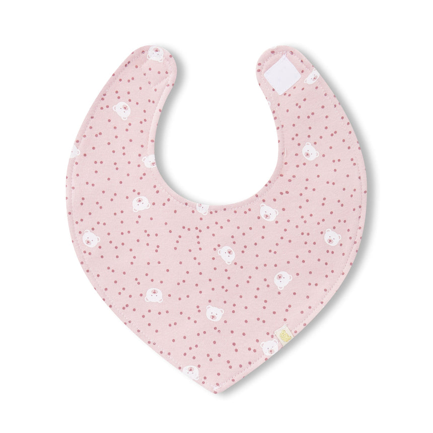 Bavoirs(3) + Peluche Doudou - Ours Rosé-Piccolo Bambino-ABN-PBMS7J99G3PK-CLÉMENT