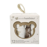 Débarbouillettes (12) en Boite - Beige-Piccolo Bambino-ABN-PBW012-4BBE-CLÉMENT