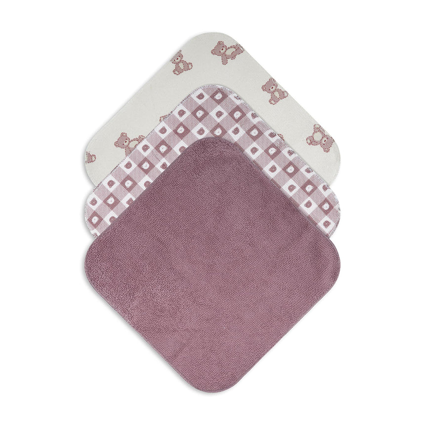 Serviettes et Débarbouillettes - Rose-Piccolo Bambino-ABN-PBX05B01E3PK-CLÉMENT