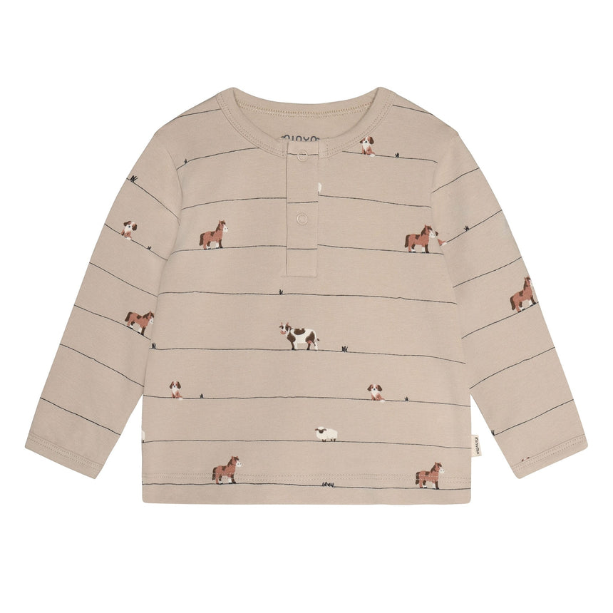 T-shirt Imprimé Animal Ferme 6-24mois-Minymo-Beige-6 m-AC1-114414-1206-CLÉMENT