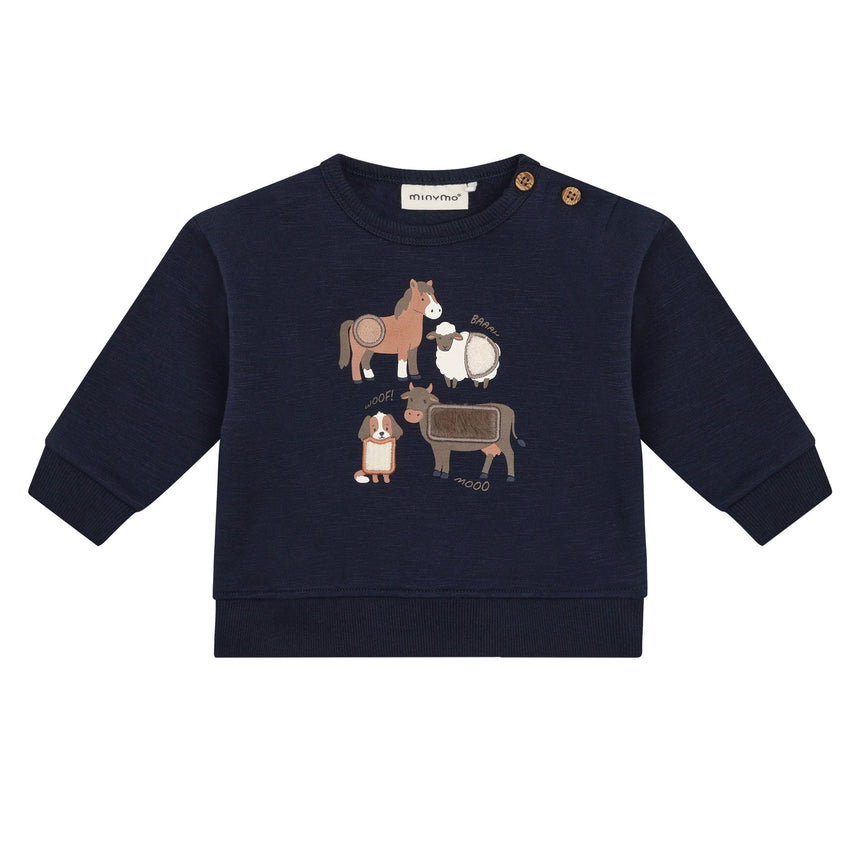 Gilet Ouaté Animal Ferme 6-24mois-Minymo-Marine-6 m-AC1-114417-7997-CLÉMENT