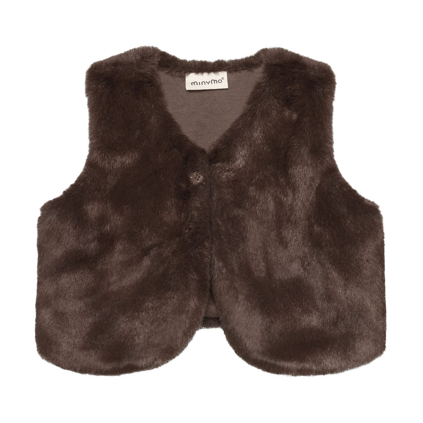 Veste Fausse Fourrure 12-24mois-Minymo-Brun-12 m-AC1-114421-2502-CLÉMENT