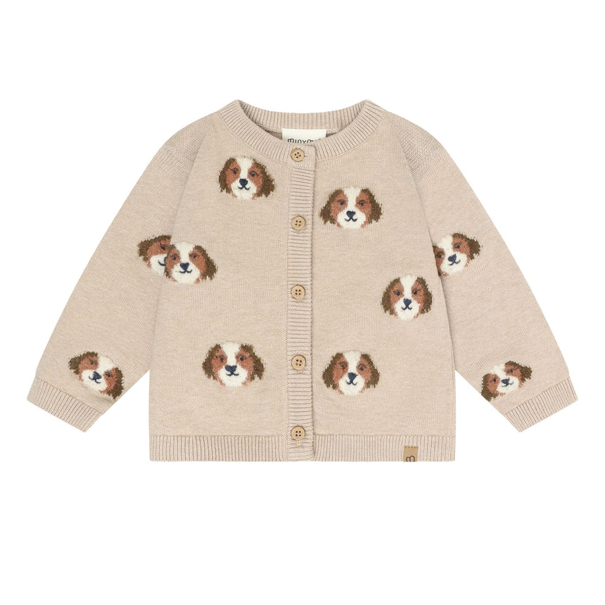 Cardigan Tricot Chien 6-24mois-Minymo-Beige-6 m-AC1-114423-2055-CLÉMENT