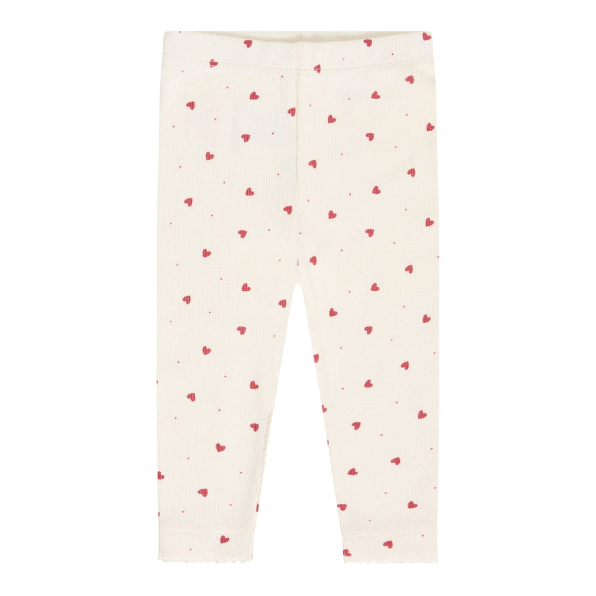Legging Côtelé Imprimé Coeur 6-24mois-Minymo-Blanc-6 m-AC1-114559-1701-CLÉMENT