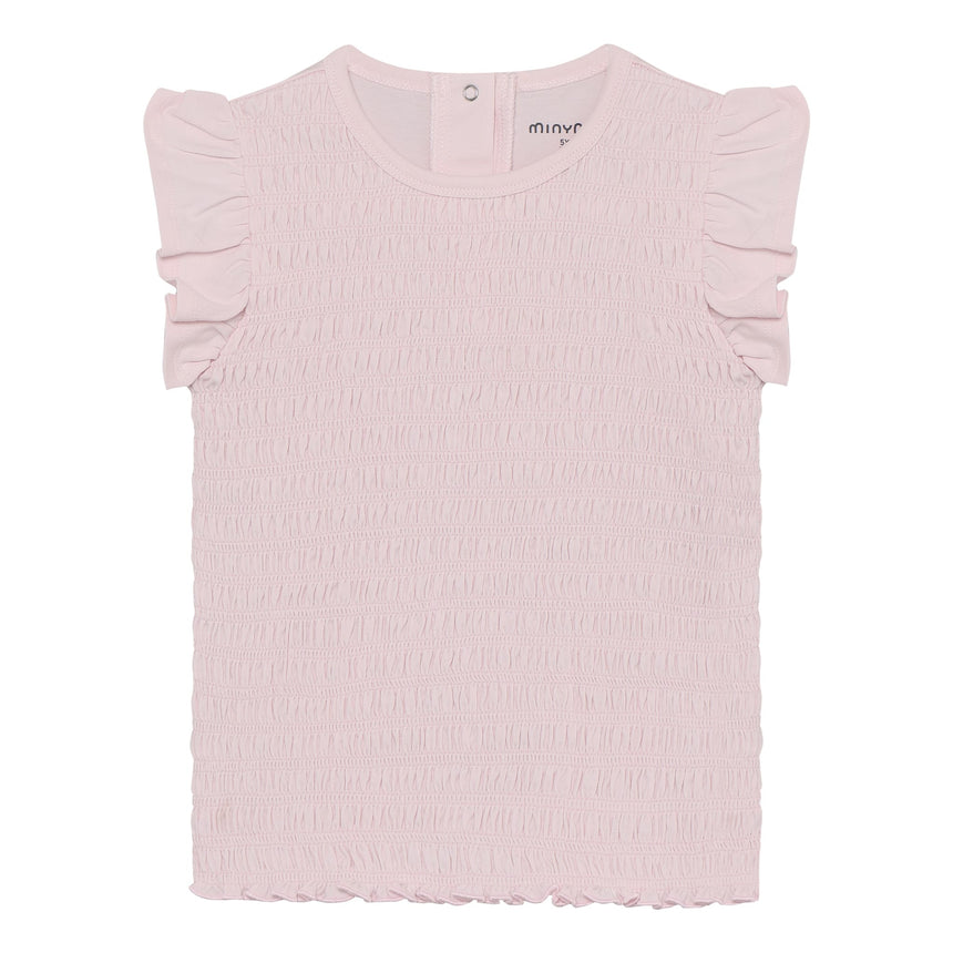 T-shirt Nid D'abeille 3-8ans-Minymo-Rose-3-AC1-124367-5140-CLÉMENT
