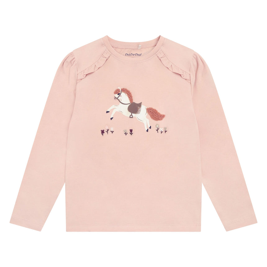 T-shirt Cheval 3-12-Minymo-Rose-3-AC1-124413-5000-CLÉMENT