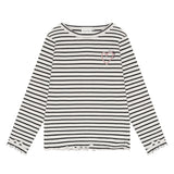 T-shirt Côtelé Rayé 3-12-Minymo-Noir-3-AC1-124442-1061-CLÉMENT