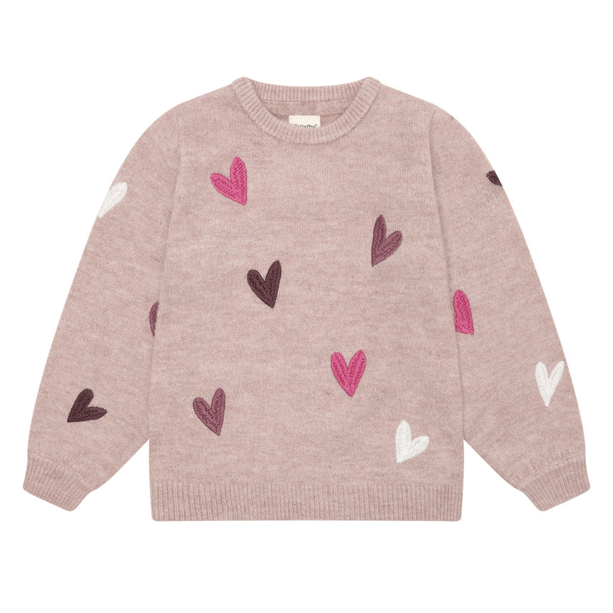 Pull Tricot Coeur 3-12-Minymo-Rose-3-AC1-124443-6510-CLÉMENT