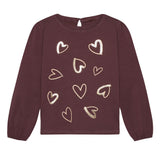 T-shirt Coeur Brillant 3-12-Minymo-Prune-3-AC1-124457-6599-CLÉMENT